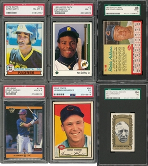 1952-2004 Topps and Assorted Brands Baseball "Grab Bag" Graded Collection (32 Different) Including Hall of Famers and Stars